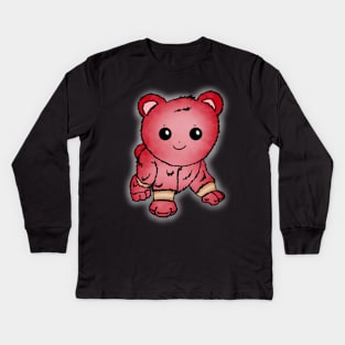 Cute Red Baby Bear Kids Long Sleeve T-Shirt